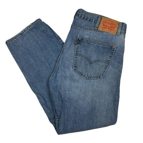 Levi's 505 Regular Fit Light Wash Denim Blue Jeans Made in Pakistan Men's 38x30