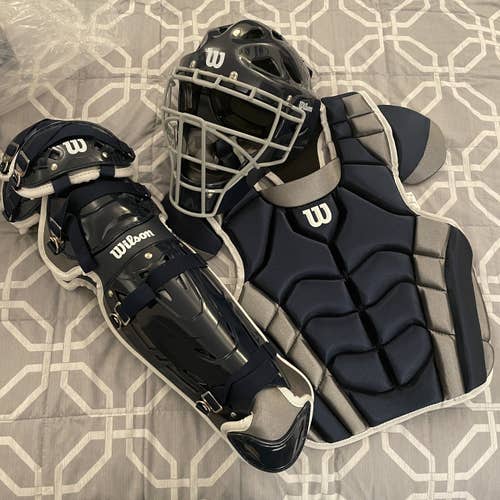 Brand New Wilson C1K Catcher's Set Navy/Silver (INT)