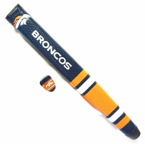 NEW Team Golf Denver Broncos Navy/Orange/White Jumbo Putter Grip w/Ball Marker
