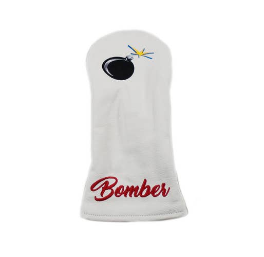 NEW Dormie Bomber White Luxury Premium Leather Driver Headcover