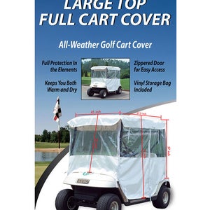 NEW On Course Large Top White All Weather Full Cart Cover