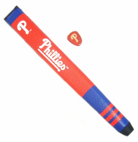 NEW Team Golf Philadelphia Phillies Red/Blue Jumbo Putter Grip w/Ball Marker