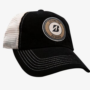 NEW Bridgestone Golf Control Series Georgia Black/Khaki Snapback Golf Hat/Cap