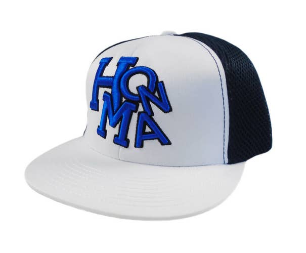 NEW Honma Dancing Honma Blue/White Mesh Adjustable Flat Bill Golf Hat/Cap