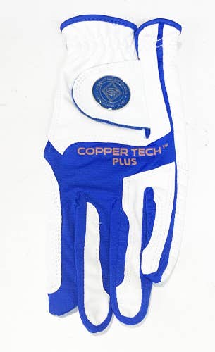 NEW Copper Tech White/Blue Men's All Weather One Size Fits All Golf Glove