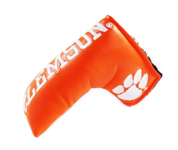 NEW Team Golf Clemson Tigers Vintage Leather Blade Putter Headcover