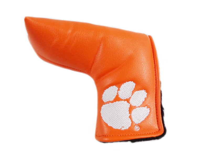NEW Team Golf Clemson Tigers Vintage Leather Blade Putter Headcover