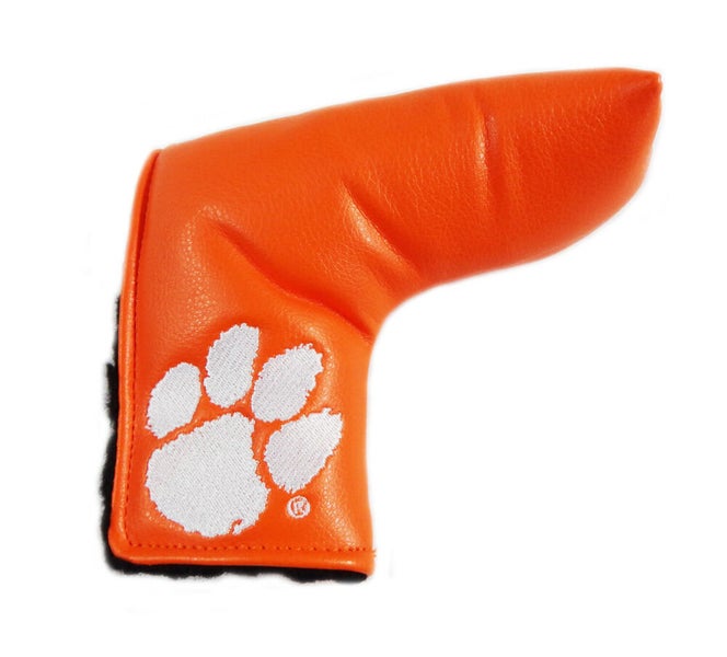 NEW Team Golf Clemson Tigers Vintage Leather Blade Putter Headcover