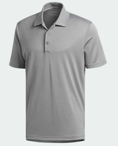 Adidas Golf Performance Solid Men's Polo Shirt CD3331 Gray New w/ Tags