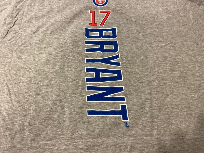 Kris Bryant Chicago Cubs Jersey T-Shirt Size XL Gray Majestic MLB Baseball