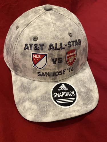 MLS adidas San Jose 2016 All-Star Game vs Arsenal Adjustable Soccer Snapback Hat - Gray