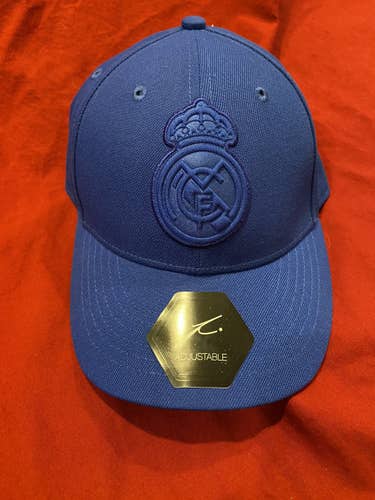 Real Madrid Fi Collection Box Seat Adjustable Hat - Royal Blue * NEW NWT