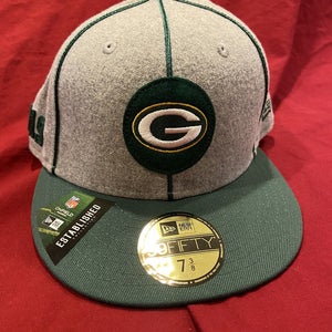 NFL Green Bay Packers Established Collection New Era On Field Hat Size 7-3/8 * NEW NWT