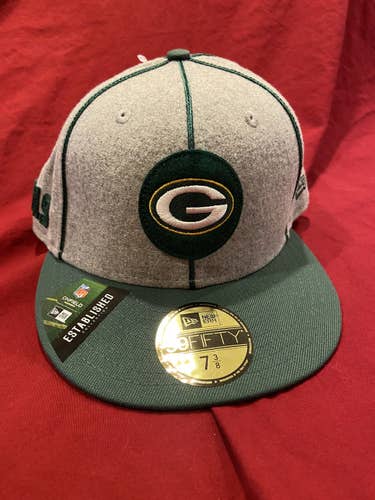 NFL Green Bay Packers Established Collection New Era On Field Hat Size 7-3/8 * NEW NWT