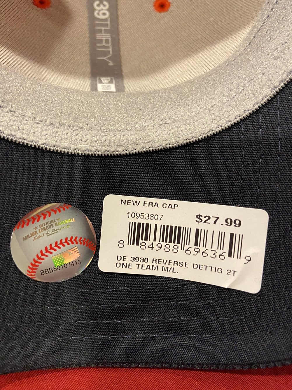MLB Detroit Tigers New Era 39Thirty Size Small-Medium Orange Hat