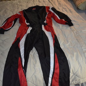 K1 Race Gear Level 2 Karting Suit, Black/Red/White, Medium (52)
