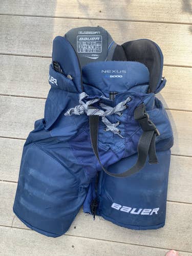Blue Junior Medium Bauer  Nexus 8000 Hockey Pants