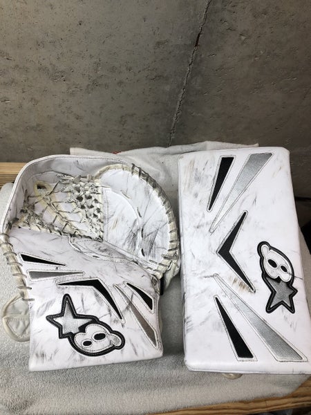 Brian’s White Used Regular Netzero Intermediate Glove And Blocker