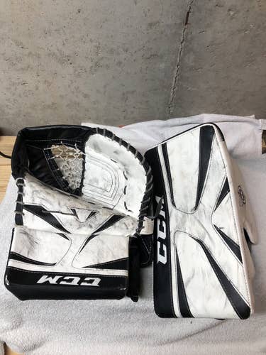 CCM Revolution 575 Black/White Used Regular Junior Glove And Blocker