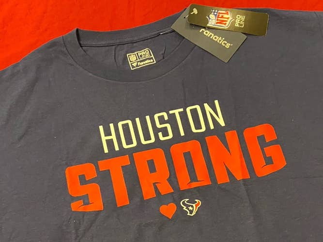 NFL Houston Texans NFL Pro Line by Fanatics Branded Houston Strong T-Shirt - Navy * NEW NWT