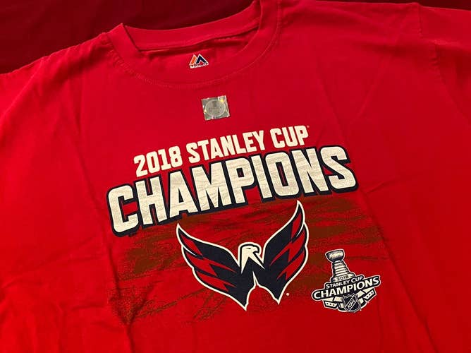 NHL Washington Capitals Fanatics Branded 2018 Stanley Cup Champions  Big & Tall T-Shirt - Red