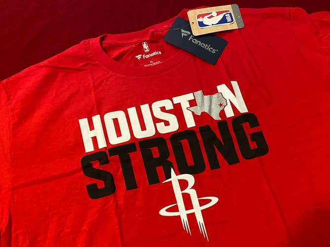 NBA Houston Rockets Fanatics Branded Houston Strong T-Shirt - Red * NEW NWT