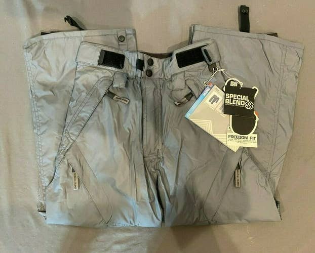 Special Blend Gray Freedom Fit Waterproof Breathable Snowboard Pants Youth S NEW