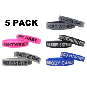 Motivational Wristbands 5 Pack
