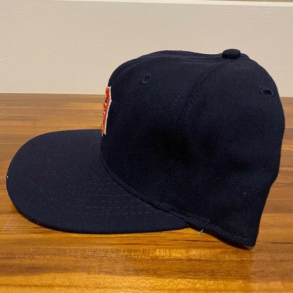 Detroit Tigers Hat Baseball Cap Fitted 7 1/2 Roman MLB Vintage 80s Blue D  Retro