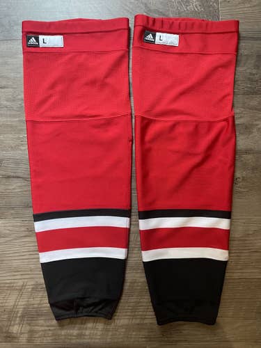 Red Senior Used Large Adidas Socks