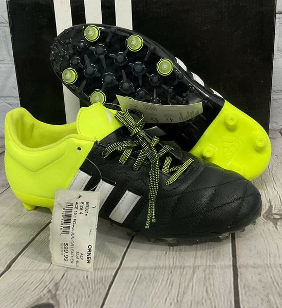 Adidas Ace 15.1 FG/AG Soccer Cleats Leather Solar Yellow With Box | SidelineSwap