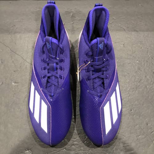 Adidas Adizero Scorch “Three Stripe Life” Purple/White Football Cleats Size 12