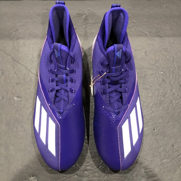 Adidas Adizero Scorch “Three Stripe Life” Purple/White Football Cleats Size 12