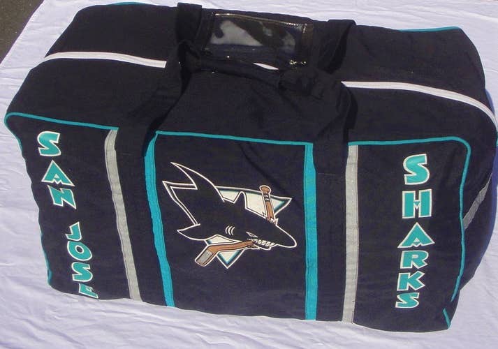 SAN JOSE SHARKS 1990'S HOCKEY EQUIPMENT BAG PRO STOCK VINTAGE