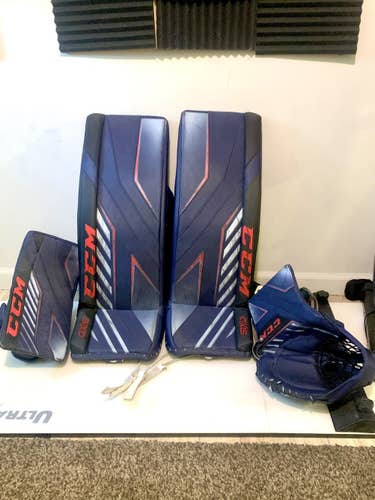 Blue Senior 32" Regular Pro Stock CCM AXIS PRO Goalie Full Set