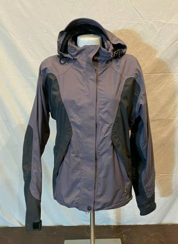 Mountain Hardwear Conduit Purple & Gray Hooded Technical Shell Jacket Women's 8