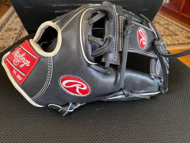 Black High School/College Infield 11.75" Pro Preferred Baseball Glove