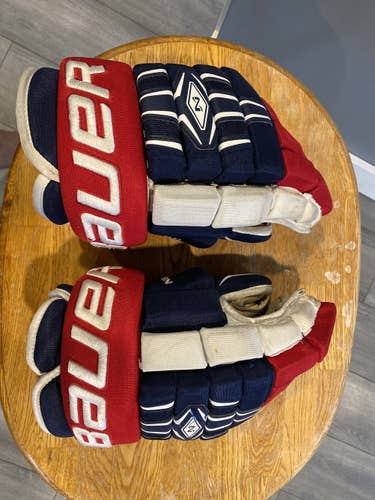Red Senior Bauer 14" Pro Stock Nexus 800 Gloves