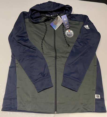 New Edmonton Oilers Adidas Zip Up Hoodie - Men’s XL
