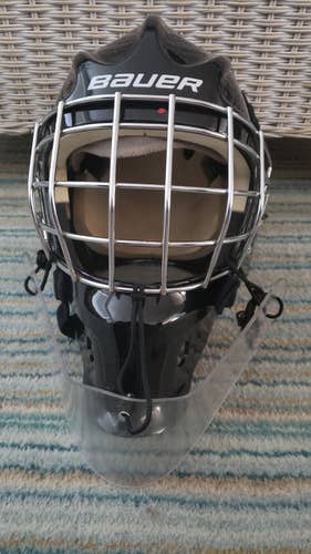Black Junior Used Bauer NME3 Goalie Mask