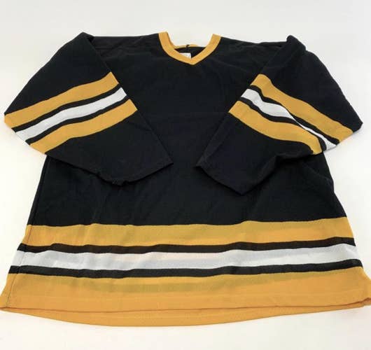 Black With Yellow/White Stripped CCM Jersey