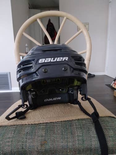 Blue Used Medium Bauer Re-Akt 100 Helmet Pro Stock