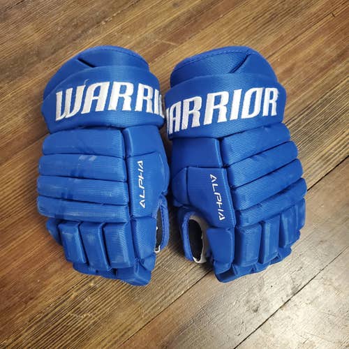 Blue Used Junior Warrior Alpha DX4 Gloves 12"