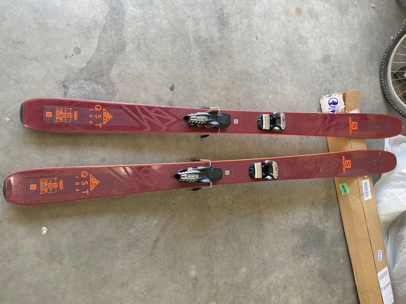 Used Men's 2020 Salomon All Mountain QST Skis With Bindings Max Din 13