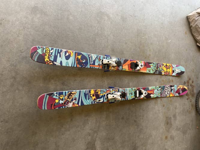 Used Atomic Powder Bent Chetler Skis With Bindings Max Din 11