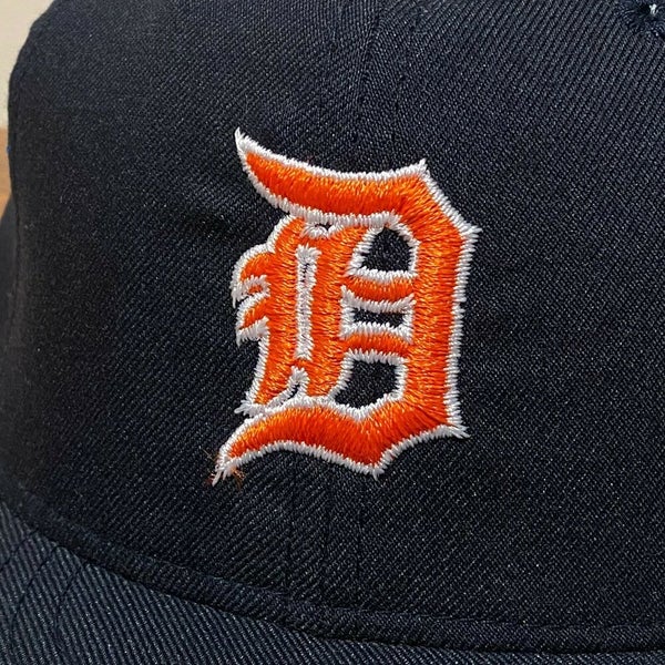 Detroit Tigers Hat Baseball Cap Fitted 7 1/2 Roman MLB Vintage 80s