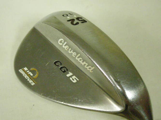 Cleveland CG15 Satin Chrome Gap Wedge 52* 10* Steel (Zip Grooves) GW Golf Club