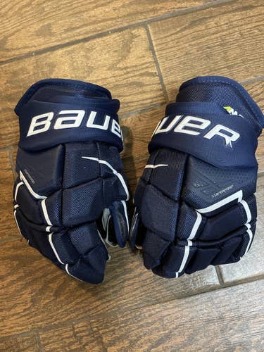 Navy Blue Senior Bauer 15"  Supreme Ultrasonic Gloves