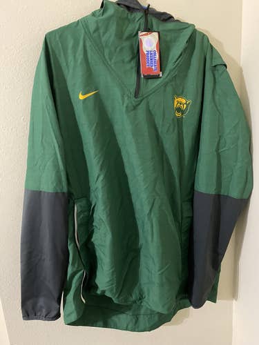 NIKE Men's Baylor Bears On-Field Pull Over Jacket Green Black CQ5215-341 Size XL