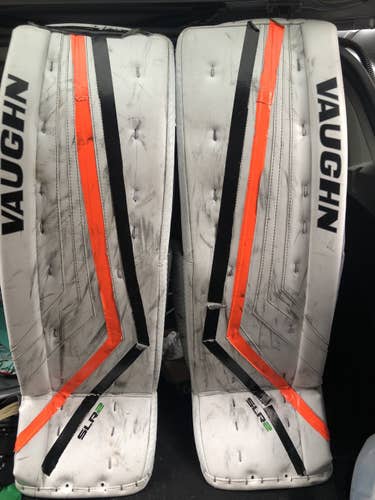 White Senior 35" Vaughn  Ventus SLR Pro Goalie Leg Pads